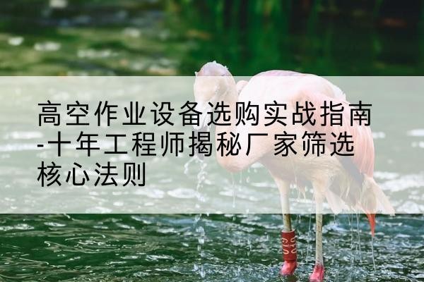 江山剪叉式升降机厂家-高空作业设备选购实战指南-十年工程师揭秘厂家筛选核心法则
